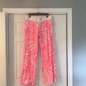 Lilly Pulitzer linen beach pant size L gently worn